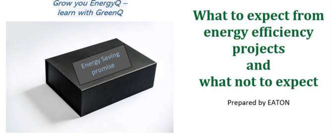 Cover to post What to expect from energy efficiency projects and what not to expect – EATON